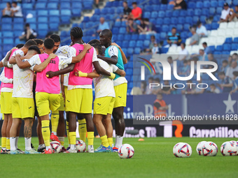 The Villarreal team during the match between RCD Espanyol and Villarreal CF, corresponding to week 7 of LaLiga EA Sports, at the RCDE Stadiu...