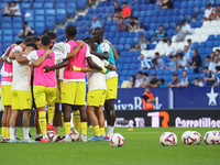 The Villarreal team during the match between RCD Espanyol and Villarreal CF, corresponding to week 7 of LaLiga EA Sports, at the RCDE Stadiu...