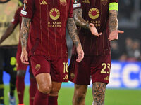 Leandro Paredes and Gianluca Mancini of A.S. Roma during the UEFA Europa League 2024/25 League Phase MD1 match between A.S. Roma and Athleti...