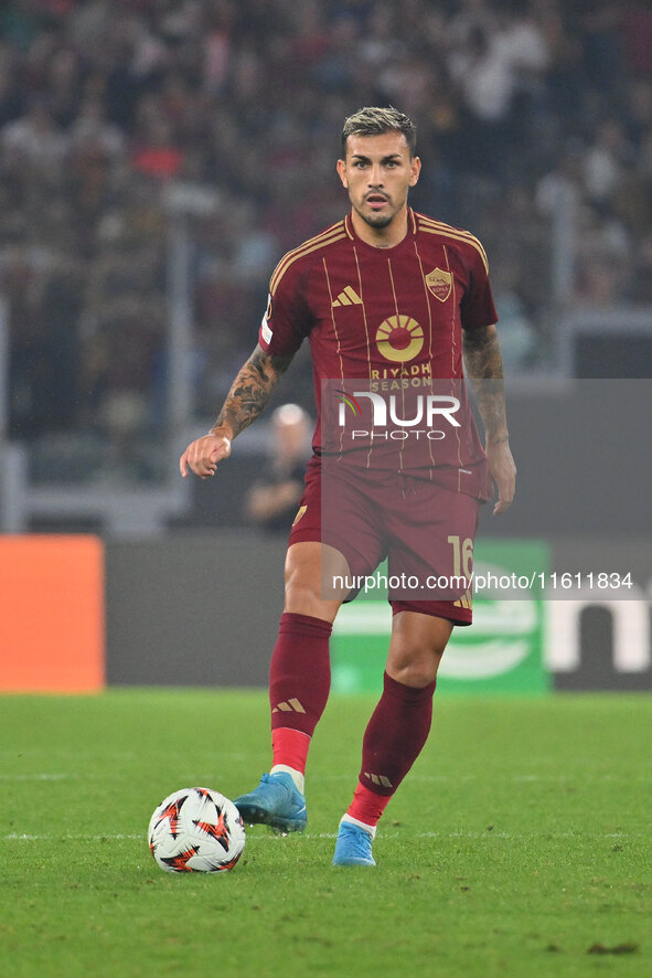 Leandro Paredes of A.S. Roma is in action during the UEFA Europa League 2024/25 League Phase MD1 match between A.S. Roma and Athletic Club B...