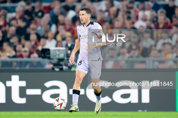 Oihan Sancet of Athletic Club during the UEFA Europa League 2024/25 League Phase MD1 match between AS Roma and Athletic Club at Stadio Olimp...