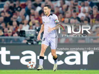 Oihan Sancet of Athletic Club during the UEFA Europa League 2024/25 League Phase MD1 match between AS Roma and Athletic Club at Stadio Olimp...