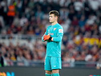 Julen Agirrezabala of Athletic Club looks on during the UEFA Europa League 2024/25 League Phase MD1 match between AS Roma and Athletic Club...