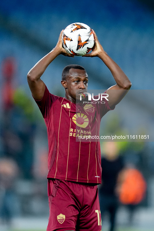 Saud Abdulhamid of AS Roma during the UEFA Europa League 2024/25 League Phase MD1 match between AS Roma and Athletic Club at Stadio Olimpico...