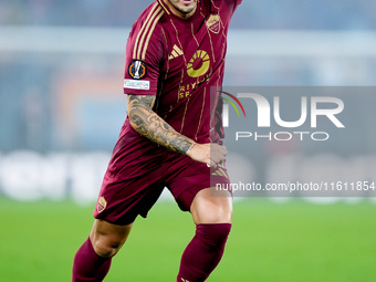 Leandro Paredes of AS Roma during the UEFA Europa League 2024/25 League Phase MD1 match between AS Roma and Athletic Club at Stadio Olimpico...