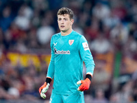 Julen Agirrezabala of Athletic Club looks on during the UEFA Europa League 2024/25 League Phase MD1 match between AS Roma and Athletic Club...