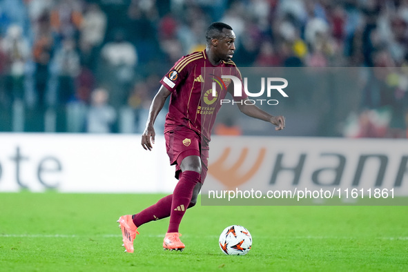 Saud Abdulhamid of AS Roma during the UEFA Europa League 2024/25 League Phase MD1 match between AS Roma and Athletic Club at Stadio Olimpico...