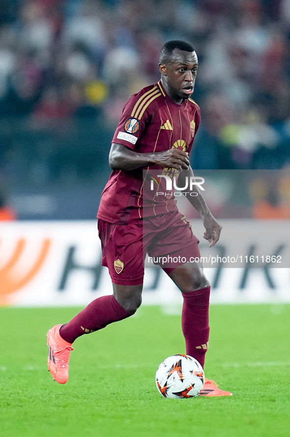 Saud Abdulhamid of AS Roma during the UEFA Europa League 2024/25 League Phase MD1 match between AS Roma and Athletic Club at Stadio Olimpico...