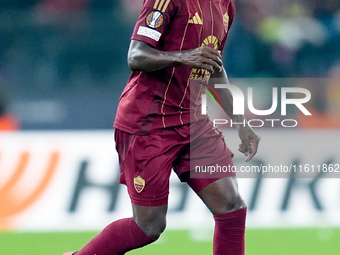 Saud Abdulhamid of AS Roma during the UEFA Europa League 2024/25 League Phase MD1 match between AS Roma and Athletic Club at Stadio Olimpico...