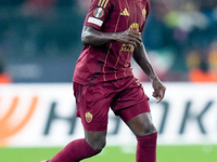 Saud Abdulhamid of AS Roma during the UEFA Europa League 2024/25 League Phase MD1 match between AS Roma and Athletic Club at Stadio Olimpico...