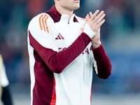 Artem Dovbyk of AS Roma applauds during the UEFA Europa League 2024/25 League Phase MD1 match between AS Roma and Athletic Club at Stadio Ol...