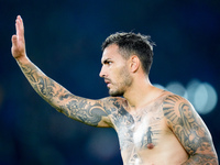 Leandro Paredes of AS Roma gestures during the UEFA Europa League 2024/25 League Phase MD1 match between AS Roma and Athletic Club at Stadio...