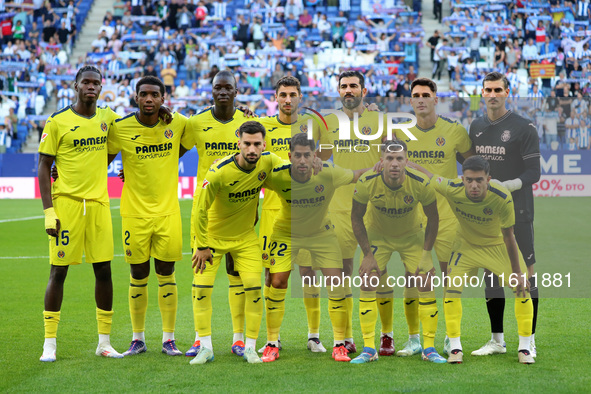 The Villarreal team during the match between RCD Espanyol and Villarreal CF, corresponding to week 7 of LaLiga EA Sports, at the RCDE Stadiu...