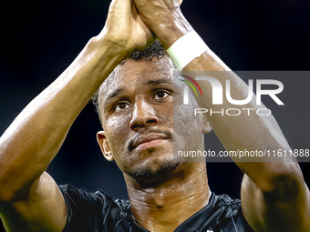 Besiktas JK defender Felix Uduokhai appears dejected after the lost game during the match between Ajax and Besiktas at the Johan Cruijff Are...