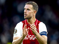 AFC Ajax Amsterdam midfielder Jordan Henderson during the match between Ajax and Besiktas at the Johan Cruijff ArenA for the UEFA Europa Lea...