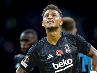 Besiktas JK defender Felix Uduokhai appears dejected after the lost game during the match between Ajax and Besiktas at the Johan Cruijff Are...