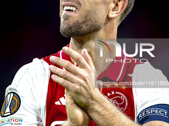 AFC Ajax Amsterdam midfielder Jordan Henderson during the match between Ajax and Besiktas at the Johan Cruijff ArenA for the UEFA Europa Lea...