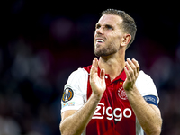 AFC Ajax Amsterdam midfielder Jordan Henderson during the match between Ajax and Besiktas at the Johan Cruijff ArenA for the UEFA Europa Lea...