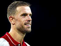 AFC Ajax Amsterdam midfielder Jordan Henderson during the match between Ajax and Besiktas at the Johan Cruijff ArenA for the UEFA Europa Lea...