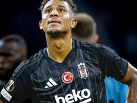 Besiktas JK defender Felix Uduokhai appears dejected after the lost game during the match between Ajax and Besiktas at the Johan Cruijff Are...