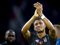 Besiktas JK defender Felix Uduokhai appears dejected after the lost game during the match between Ajax and Besiktas at the Johan Cruijff Are...