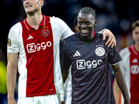 AFC Ajax Amsterdam forward Wout Weghorst and AFC Ajax Amsterdam forward Bertrand Traore during the match Ajax vs. Besiktas at the Johan Crui...