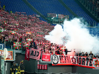 Supporters of Athletic Club during the UEFA Europa League 2024/25 League Phase MD1 match between AS Roma and Athletic Club at Stadio Olimpic...