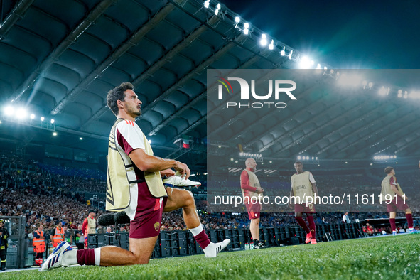 Mats Hummels of AS Roma during the UEFA Europa League 2024/25 League Phase MD1 match between AS Roma and Athletic Club at Stadio Olimpico on...