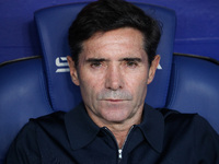 Marcelino Garcia Toral coaches during the match between RCD Espanyol and Villarreal CF, corresponding to week 7 of LaLiga EA Sports, at the...