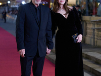 Monica Bellucci and Tim Burton attend the red carpet for Maria Callas during the 72nd San Sebastian International Film Festival in San Sebas...