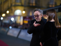 Monica Bellucci and Tim Burton attend the red carpet for Maria Callas during the 72nd San Sebastian International Film Festival in San Sebas...