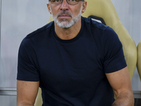 Anthony Patrick Hudson, head coach of Al Arabi SC, looks on before the Ooredoo Qatar Stars League 24/25 match between Al Rayyan SC and Al Ar...