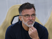 Anthony Patrick Hudson, head coach of Al Arabi SC, looks on before the Ooredoo Qatar Stars League 24/25 match between Al Rayyan SC and Al Ar...