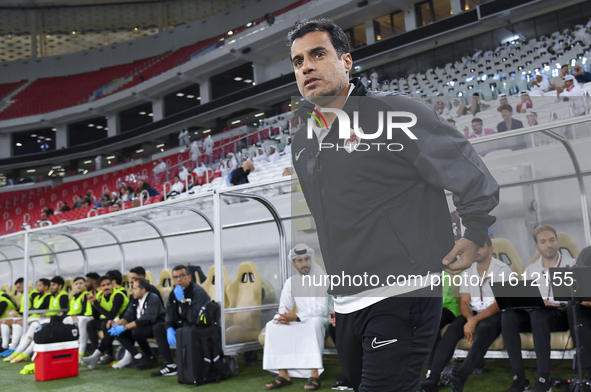 Younes Ali Rahmati, head coach of Al Rayyan SC, looks on before the Ooredoo Qatar Stars League 24/25 match between Al Rayyan SC and Al Arabi...