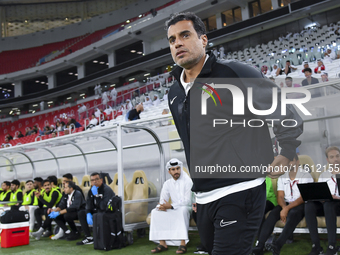 Younes Ali Rahmati, head coach of Al Rayyan SC, looks on before the Ooredoo Qatar Stars League 24/25 match between Al Rayyan SC and Al Arabi...