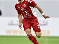 Ahmed Alaaeildin Abdelmotaal of Al Arabi SC plays in the Ooredoo Qatar Stars League 24/25 match between Al Rayyan SC and Al Arabi SC at Al T...