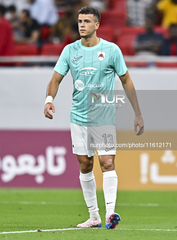 Andre Fonseca Amaro of Al Rayyan SC is in action during the Ooredoo Qatar Stars League 24/25 match between Al Rayyan SC and Al Arabi SC at A...