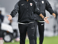 Younes Ali Rahmati, head coach of Al Rayyan SC, reacts during the Ooredoo Qatar Stars League 24/25 match between Al Rayyan SC and Al Arabi S...