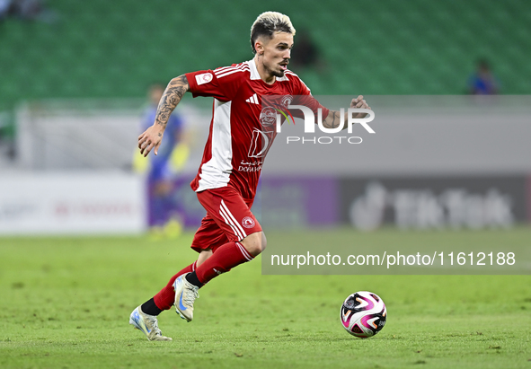 Rodriguez Sanchez Rodrigo of Al Arabi SC plays in the Ooredoo Qatar Stars League 24/25 match between Al Rayyan SC and Al Arabi SC at Al Thum...