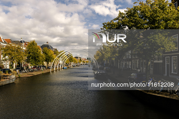 A general view of the To Breathe Sculpture by Kimsooja in Leiden, Netherlands, on September 16, 2024. 