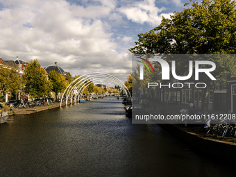 A general view of the To Breathe Sculpture by Kimsooja in Leiden, Netherlands, on September 16, 2024. (