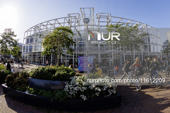 A general view of Leiden Central Railway Station in Leiden, Netherlands, on September 16, 2024. 