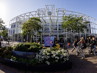 A general view of Leiden Central Railway Station in Leiden, Netherlands, on September 16, 2024. (