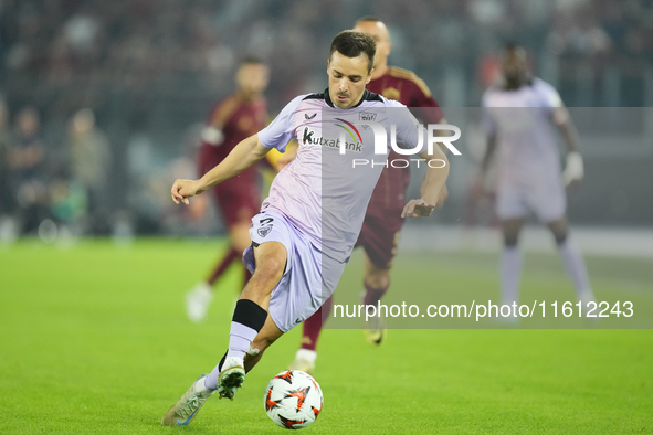 Andoni Gorosabel right-back of Athletic Club and Spain during the UEFA Europa League 2024/25 League Phase MD1 match between AS Roma and Athl...