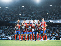 The Atletico de Madrid squad during the LaLIGA EA SPORTS match between RC Celta and Atletico de Madrid in Estadio Abanca Balaidos, in Vigo,...