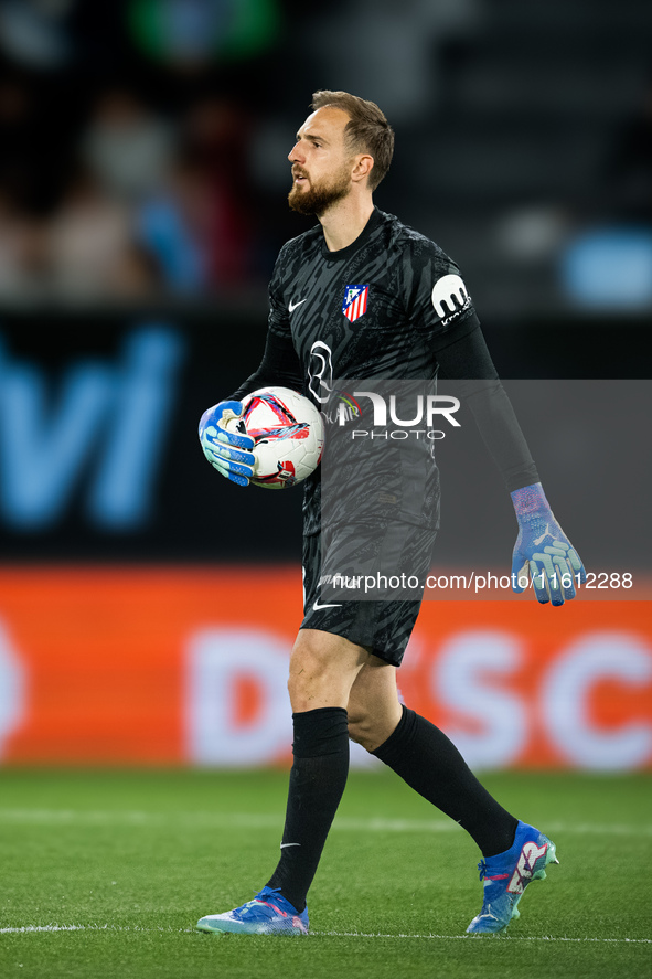 Jan Oblak of Atletico de Madrid during the LaLIGA EA SPORTS match between RC Celta and Atletico de Madrid in Estadio Abanca Balaidos, in Vig...