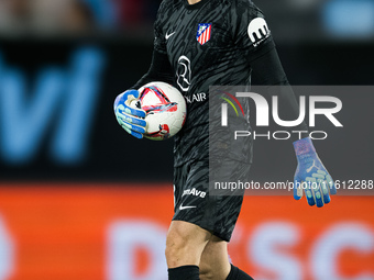 Jan Oblak of Atletico de Madrid during the LaLIGA EA SPORTS match between RC Celta and Atletico de Madrid in Estadio Abanca Balaidos, in Vig...