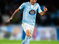 Iago Aspas of RC Celta de Vigo controls the ball during the LaLIGA EA SPORTS match between RC Celta and Atletico de Madrid in Estadio Abanca...