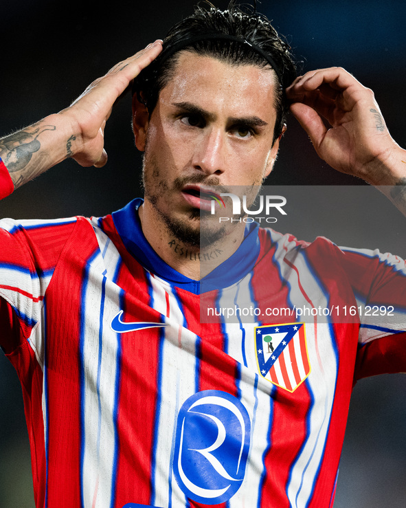 Jose Gimenez of Atletico de Madrid during the LaLIGA EA SPORTS match between RC Celta and Atletico de Madrid in Estadio Abanca Balaidos, in...