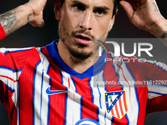 Jose Gimenez of Atletico de Madrid during the LaLIGA EA SPORTS match between RC Celta and Atletico de Madrid in Estadio Abanca Balaidos, in...